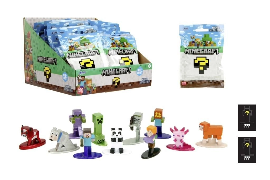 Minecraft kovové mini figurky Jada Toys – překvapení v sáčku