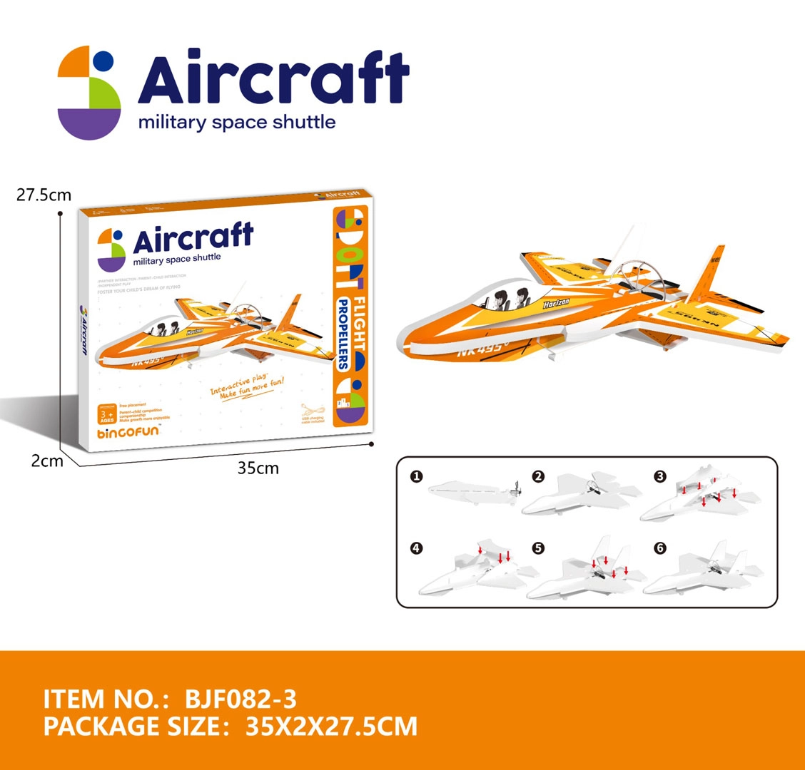 Polystyrenový stíhací letoun s napájením