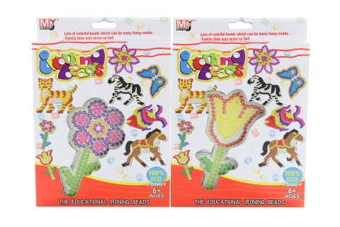 Zažehlovací korálky se šablonou kytičky