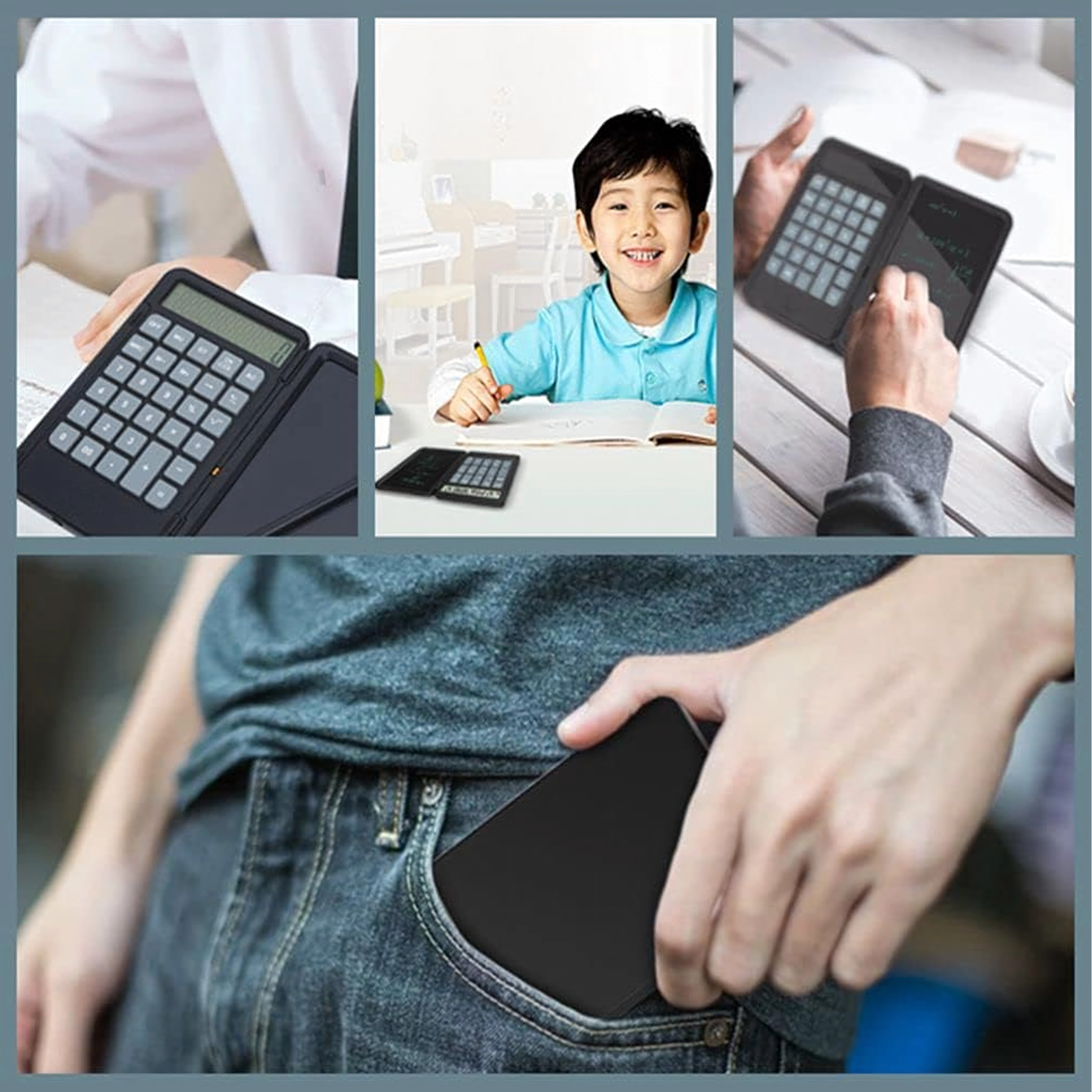 Vědecká kalkulačka 2 v 1 s LCD zápisníkem a stylusem