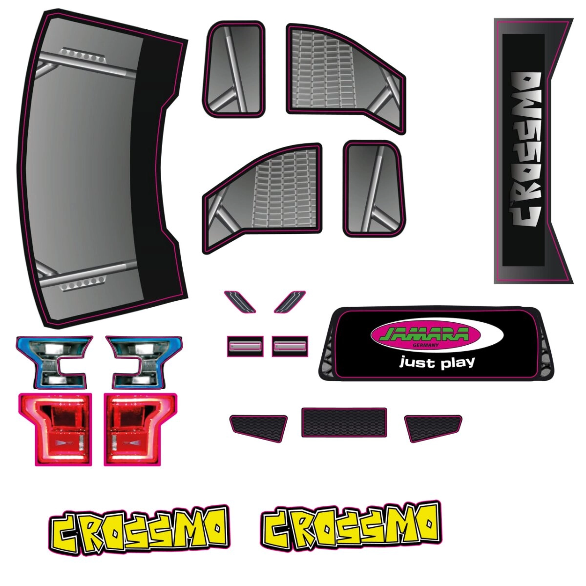 Samolepkový arch pro monster truck Crossmo JAMARA