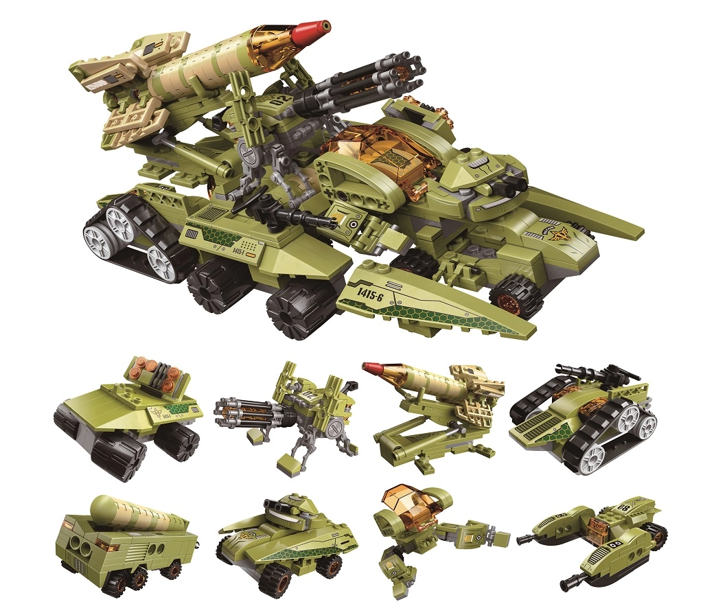 Qman Thunder Expedition Battle Car 1415-6 Obrněný vůz Magnetic Storm