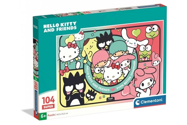 Clementoni SuperColor puzzle Hello Kitty a přátelé 104 dílků