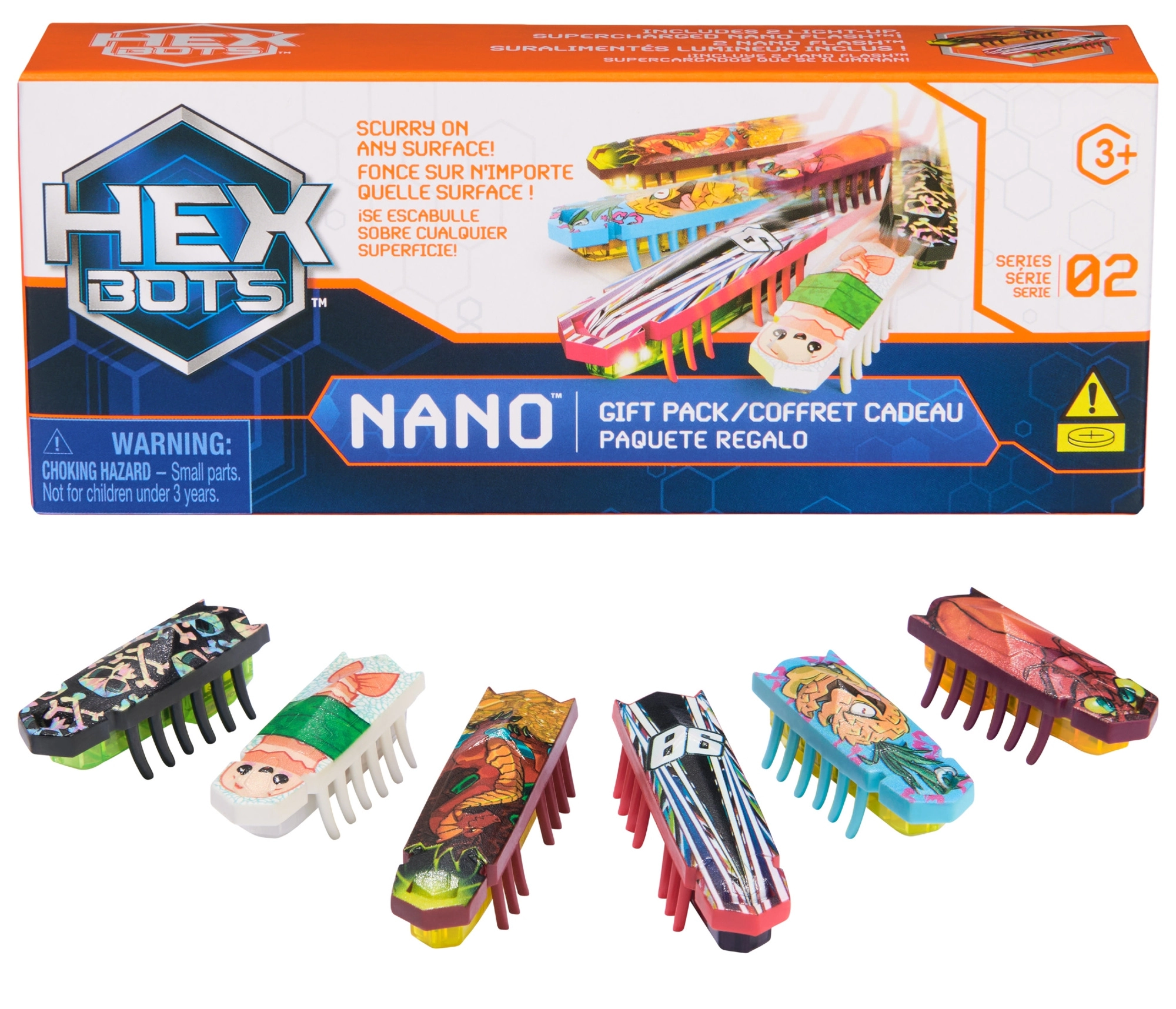 HEXBUG Nano Gift Pack – sada 6 mini robotických brouků se světlem
