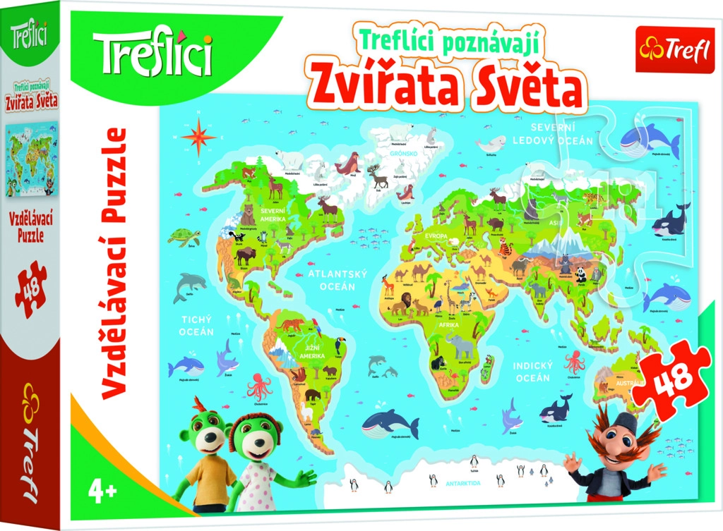 Levně Trefl Vzdělávací 48 Treflíci poznávají zvířata světa