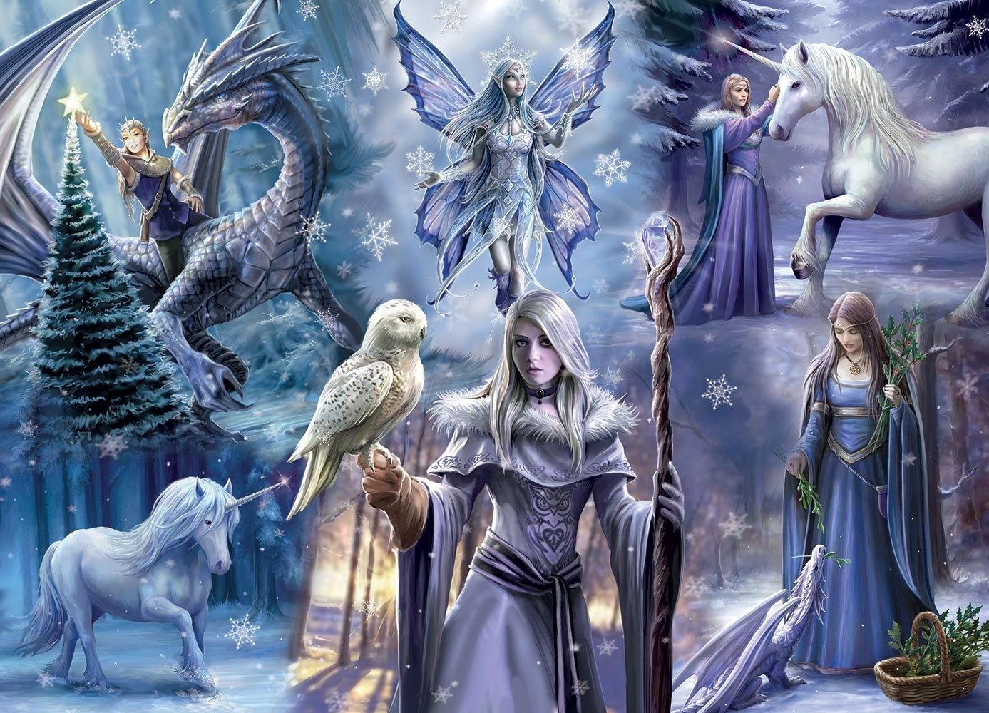 BlueBird Anne Stokes Zimní fantazie 1000 dílků