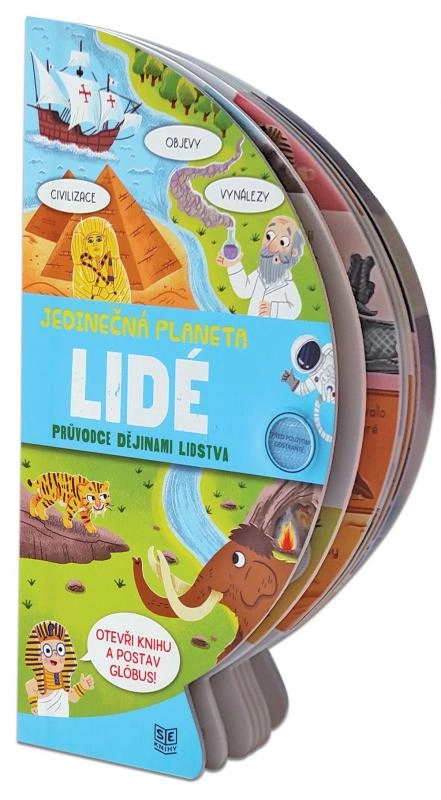Levně Jedinečná PEXI Knížka Rozkládací Globus - Lidé pro Děti