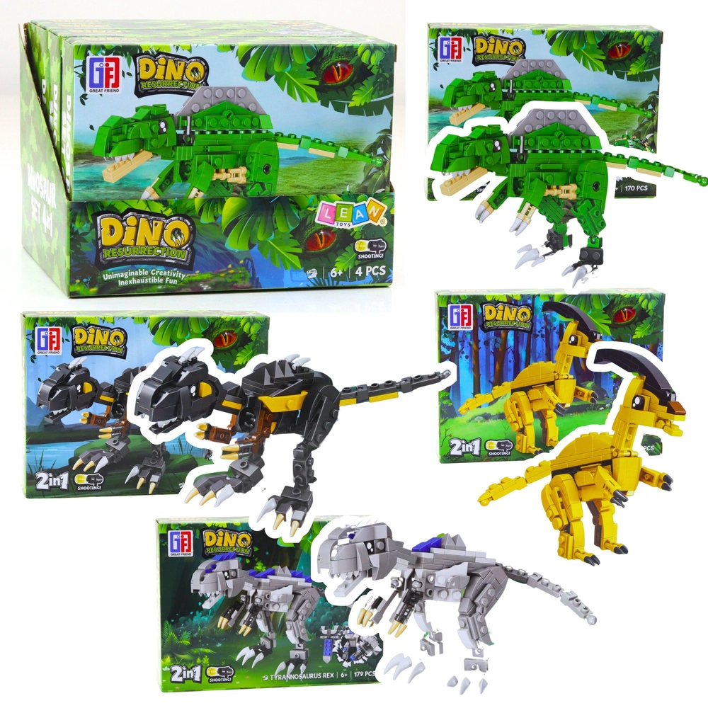 Stavebnice dinosaurus a robot 2v1, 153–179 dílků