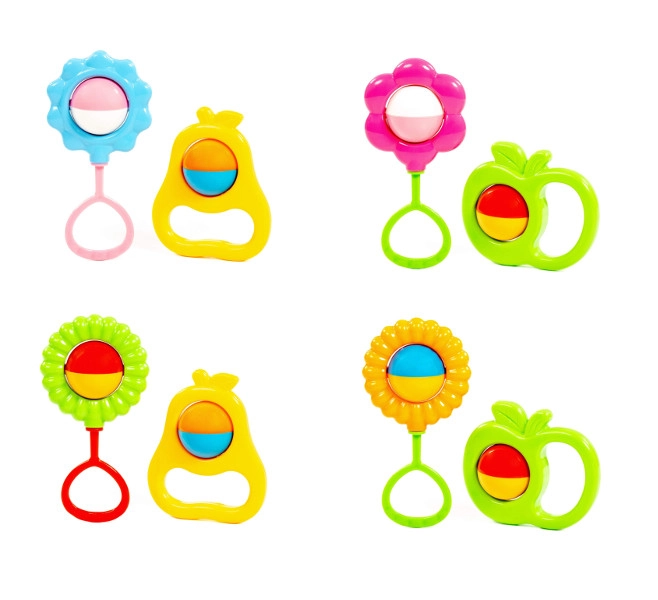 Sada chrastítek květina a ovoce