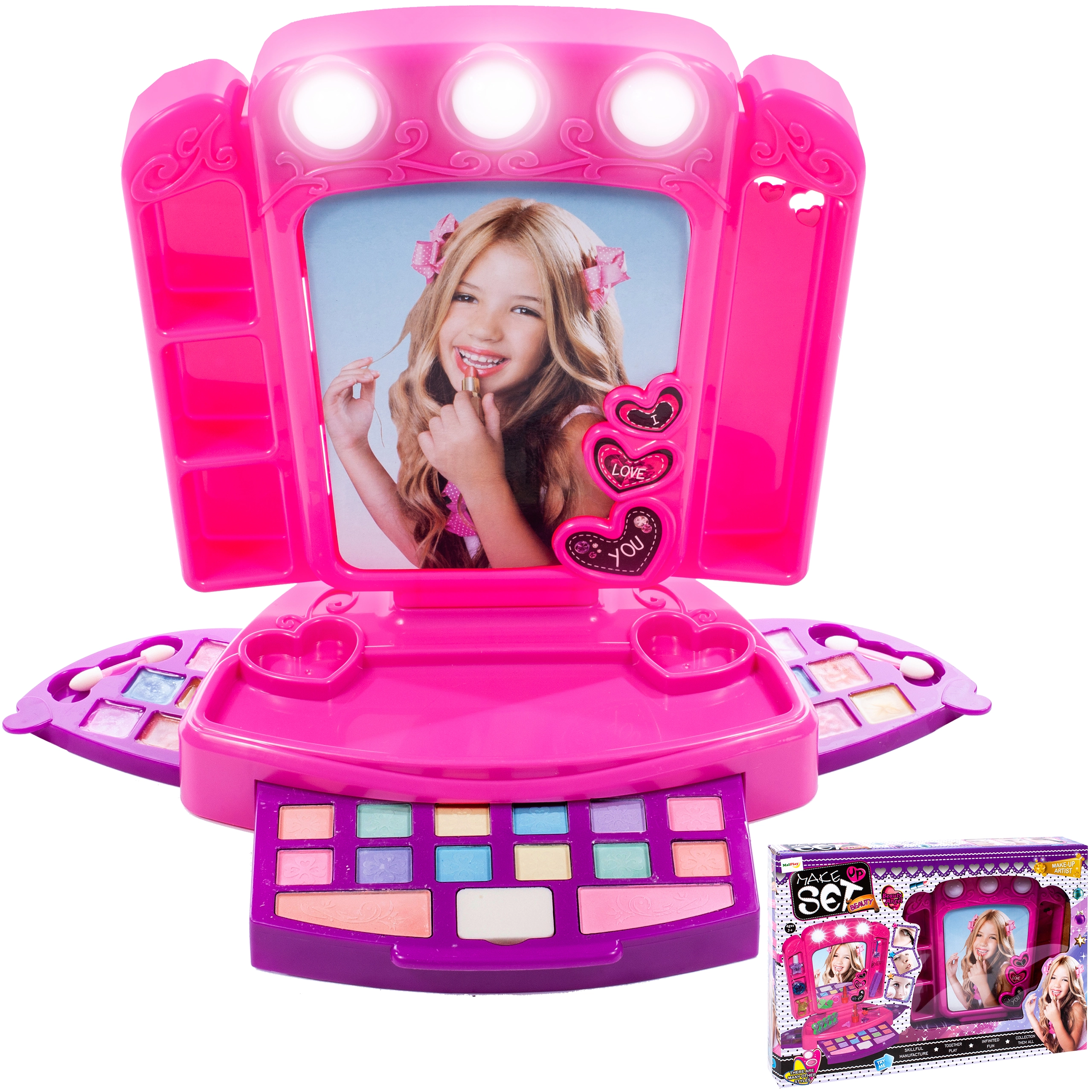 studiové líčicí zrcadlo pro děti se světly