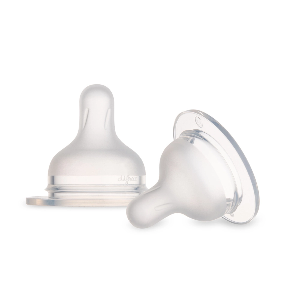 Canpol babies silikonové savičky k lahvi S-Shape, pomalý průtok, 3m+, 2 ks
