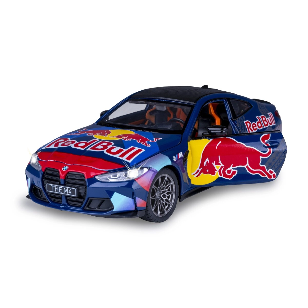 Kovový model BMW M4 v měřítku 1:23 modrý