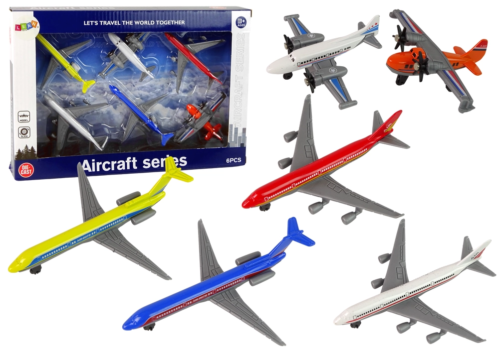 Lean Toys Osobní letadla sada různých barev 6 kusů