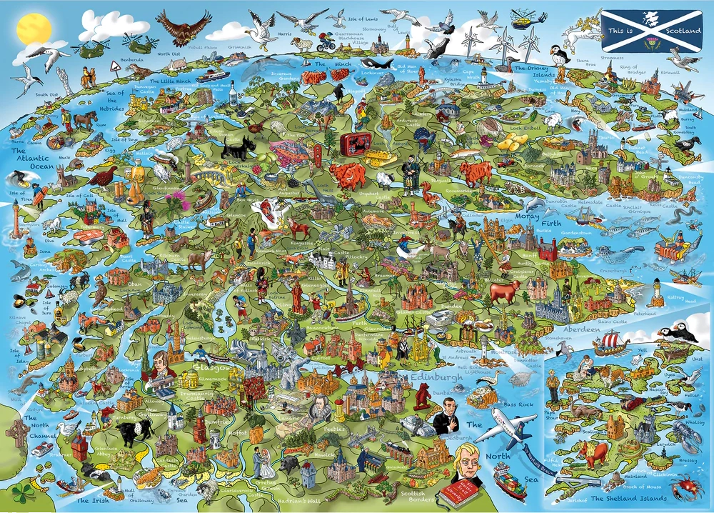 GIBSONS Puzzle Toto je Skotsko 1000 dílků