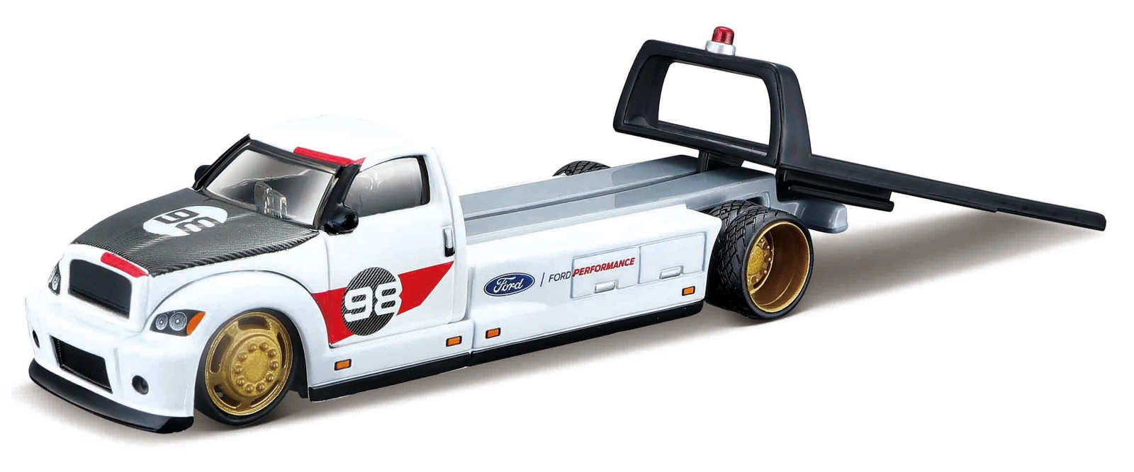 Levně Maisto Flatbed2021 Ford GT Heritage Edition bílá 1:64