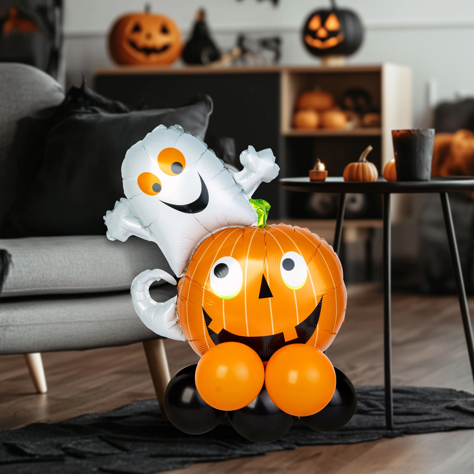 Halloweenská balónková dekorace dýně
