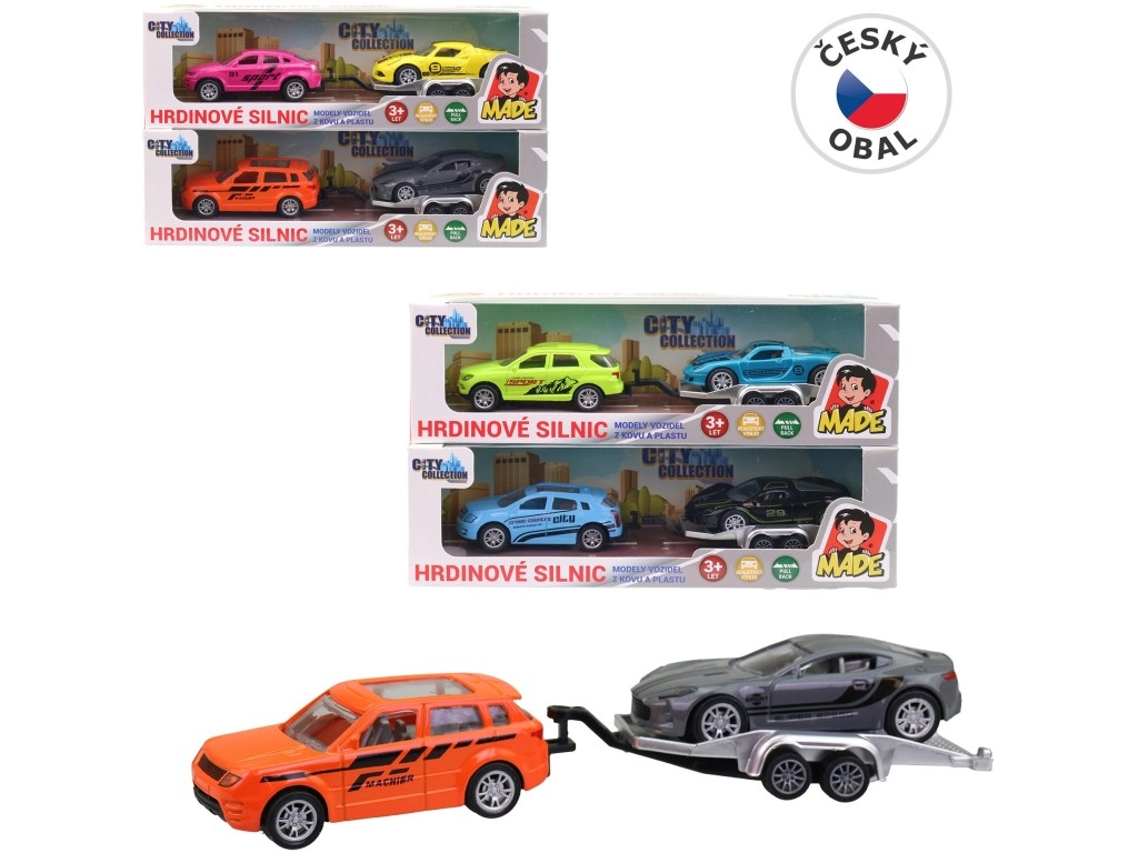Auto s přívěsem a vozem 19 cm