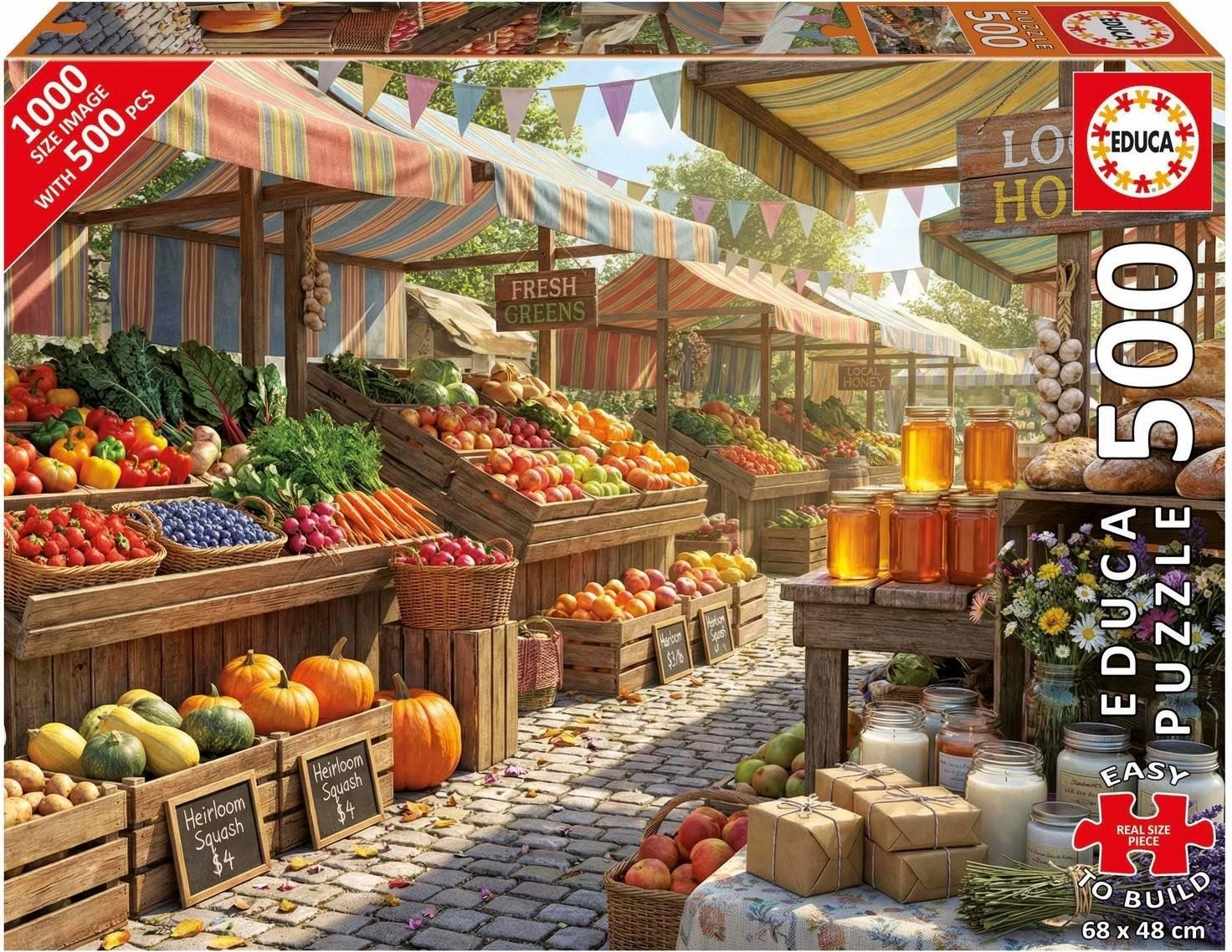 Educa puzzle Slunečný farmářský trh 500 dílků