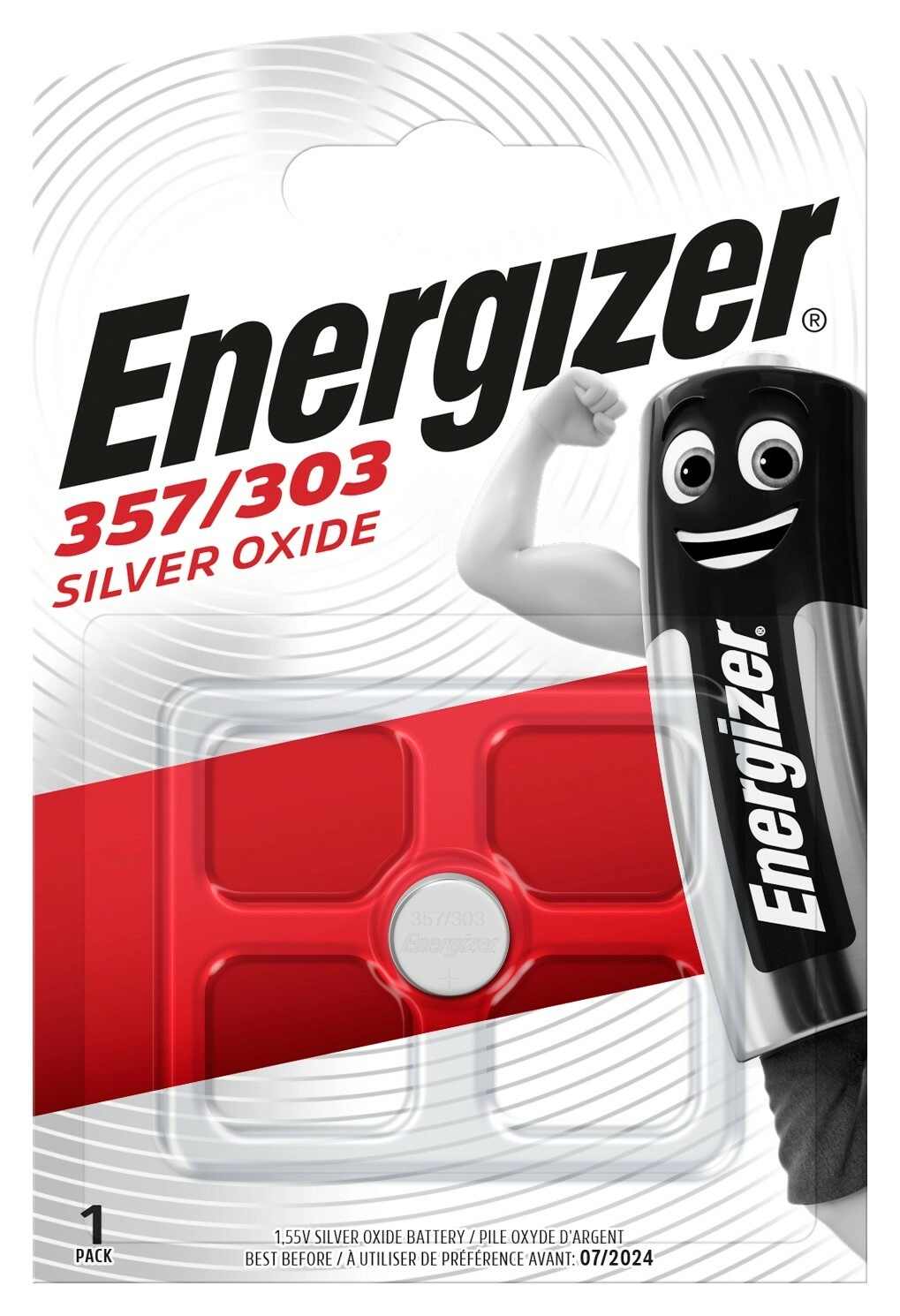 Energizer 357/303 Silver Oxide 138mAh 1ks E300784002