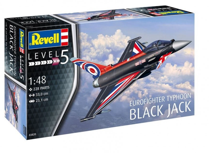 Revell Plastic ModelKit letadlo 03820 Eurofighter černá Jack 1:48