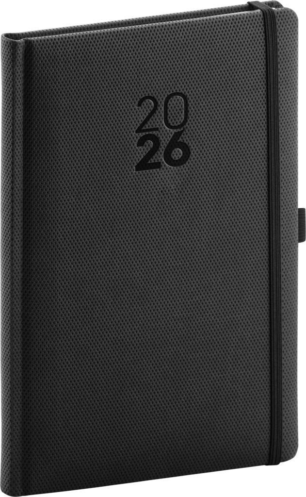 NOTIQUE Týdenní diář Diamante 2026, černý, 15 x 21 cm Presco Group