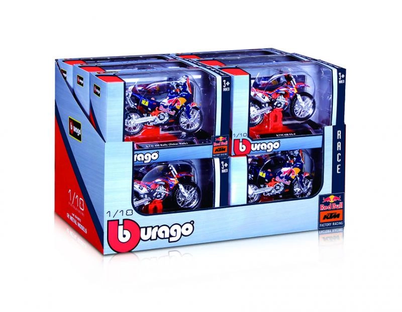 Bburago Red Bull Factory KTM Racing motorka 1:18, různé druhy