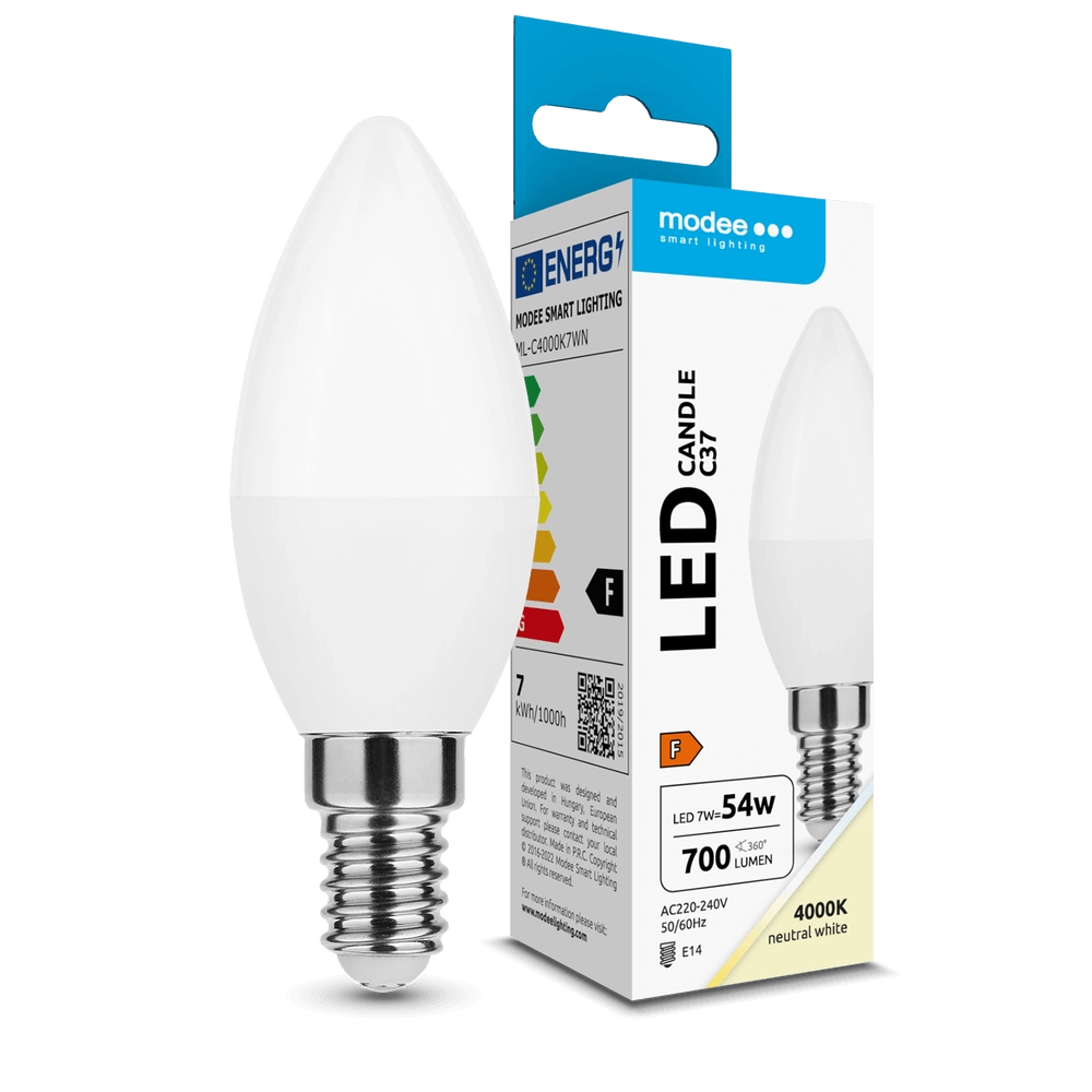 Modee E14 7W svíčka LED studená 4000K