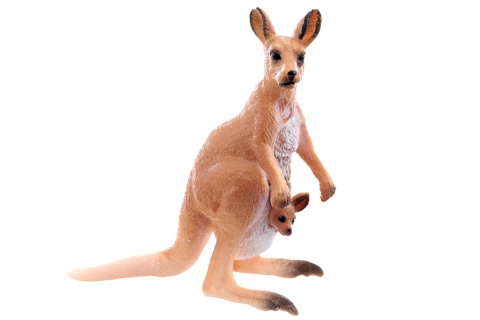 Plastová figurka klokan s mládětem 9 cm