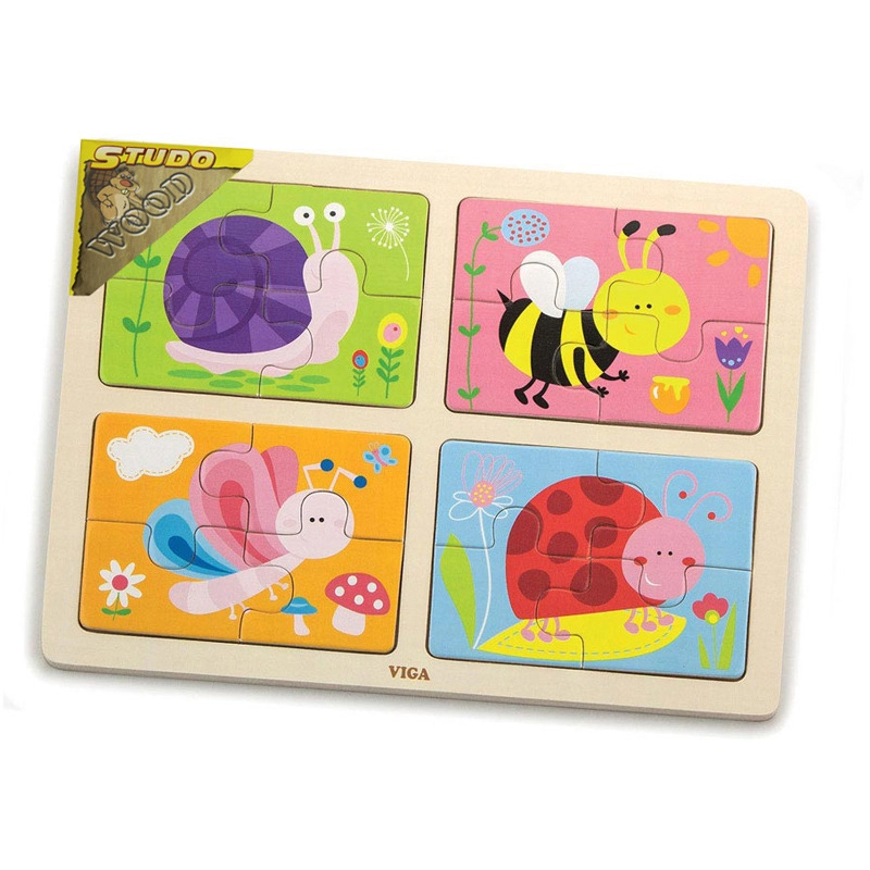 Studo Wood Puzzle Hmyz 4 x 4 dílků