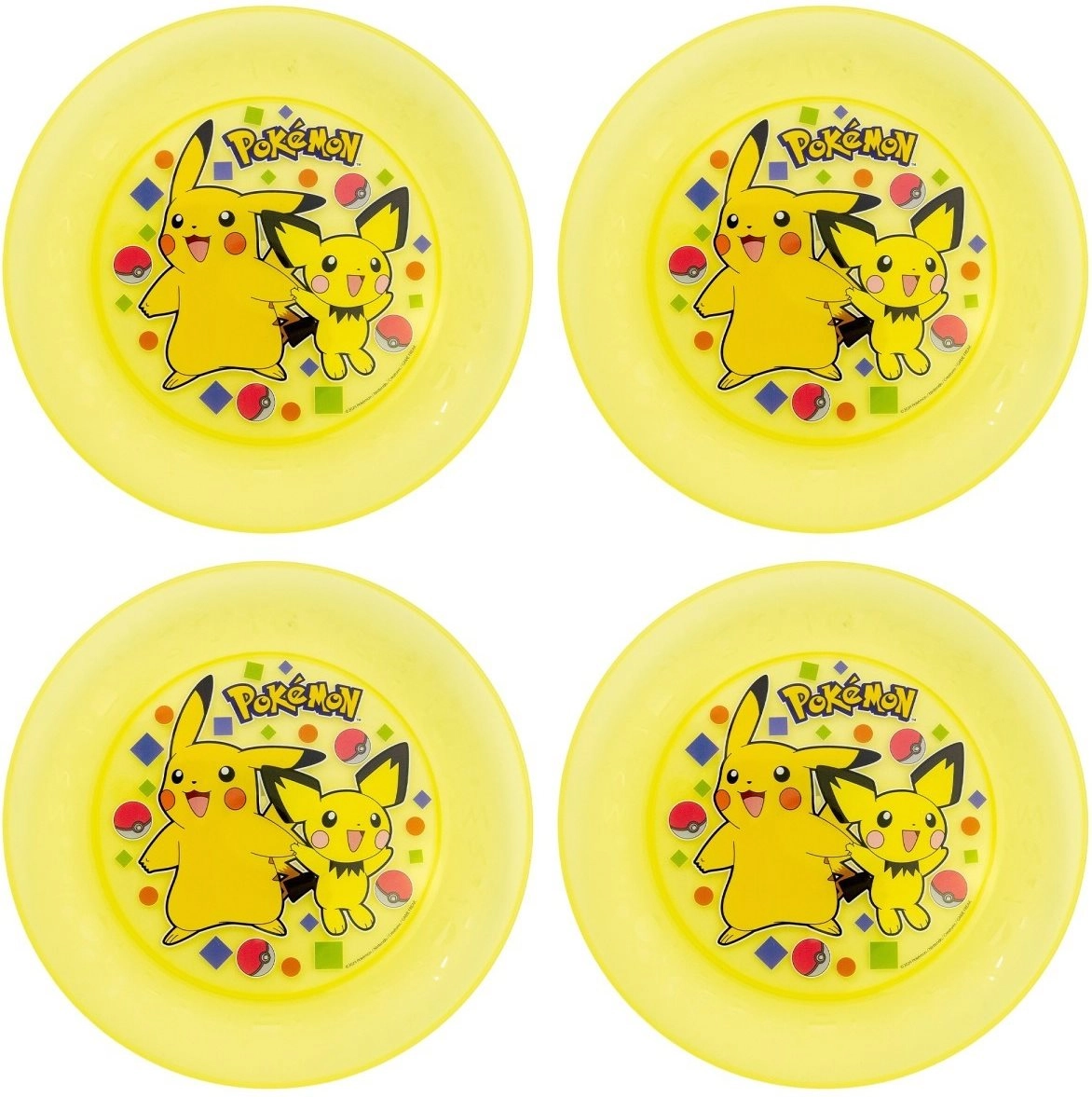 Stor dětská sada talířků Pokémon (4 ks)