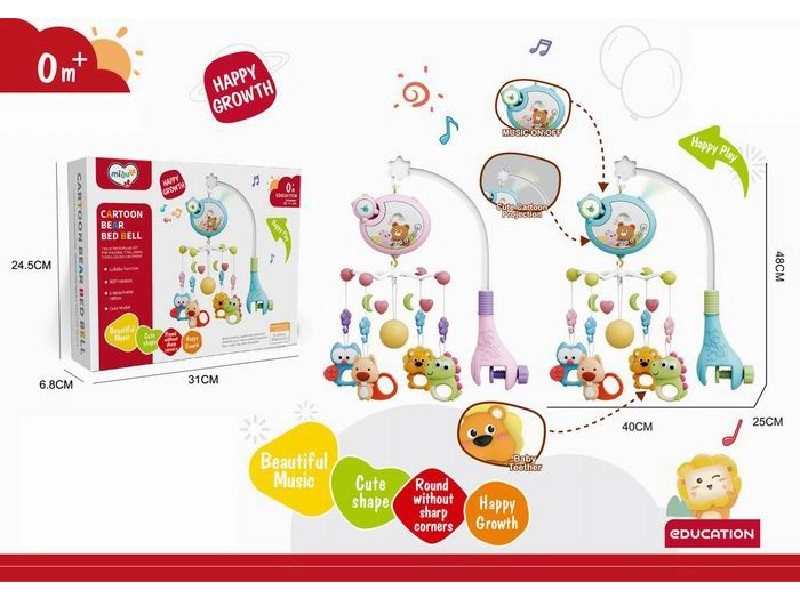 Kolotoč s hracím strojkem do postýlky