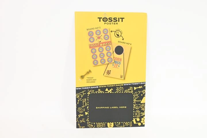 TOSSIT oboustranný herní plakát 2 v 1 – Chore game a Corn Toss It