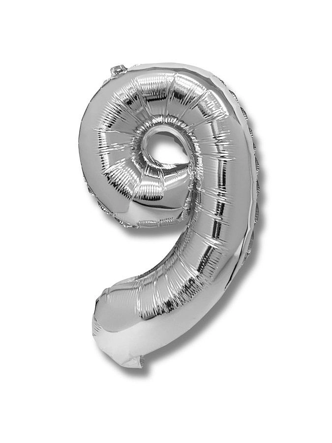 Balónek CONCORDE fóliový 40cm, č.9, stříbrná CONCORDE