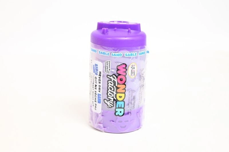 MGA Wonder Factory NeverDrySand fialový písek v dóze s válečkem 4 v 1
