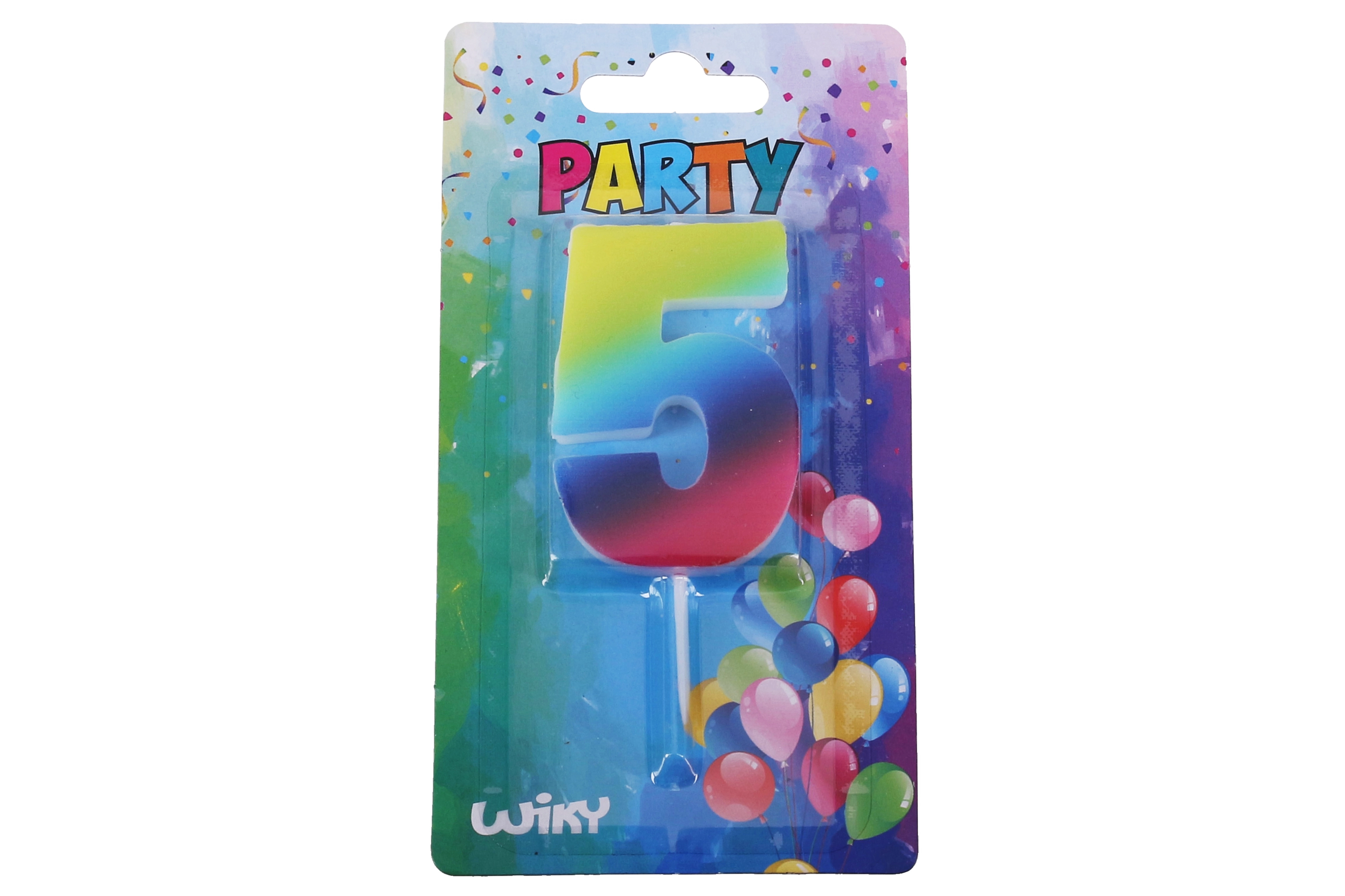 Levně Párty svíčka číslo 5 Duha W008548 177603