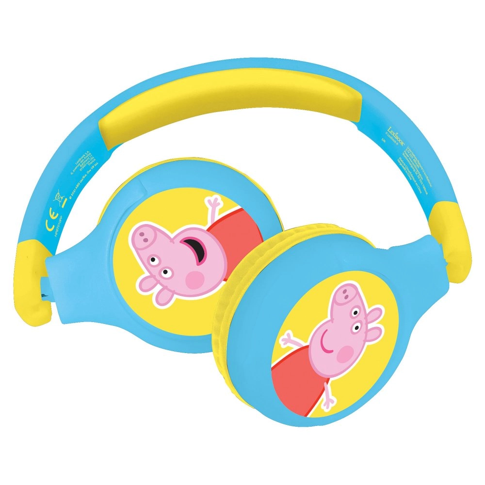 Levně Dětská bezdrátová sluchátka PEPPA PIG se skládací konstrukcí