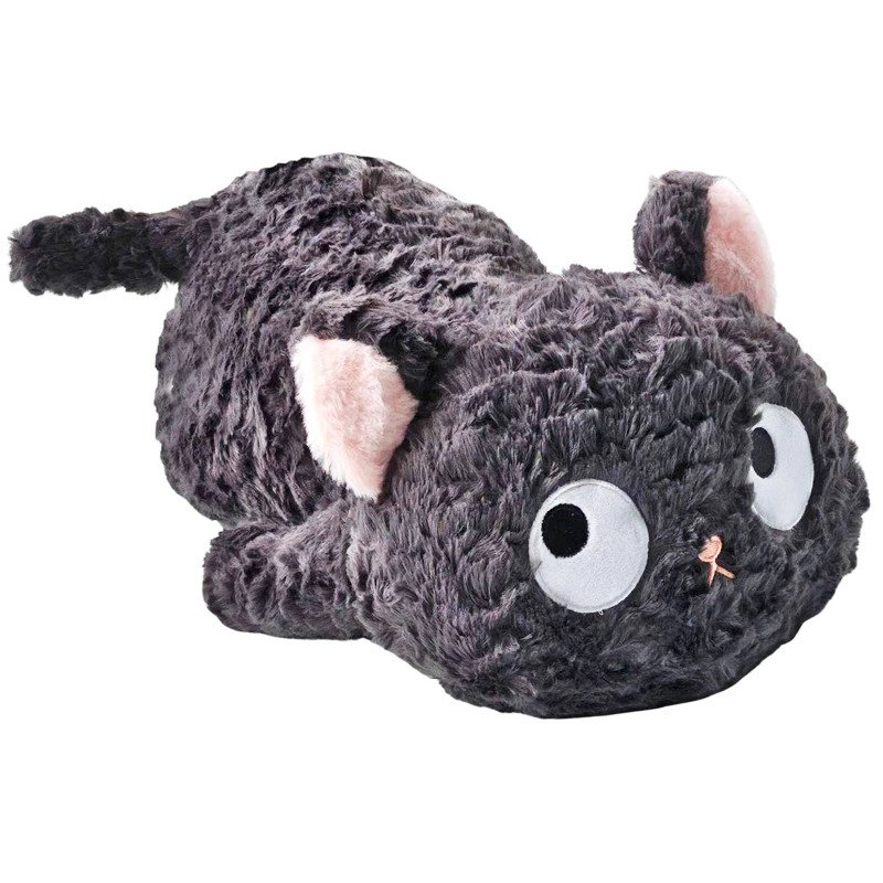 Černá ležící kočka plyšová 47 cm