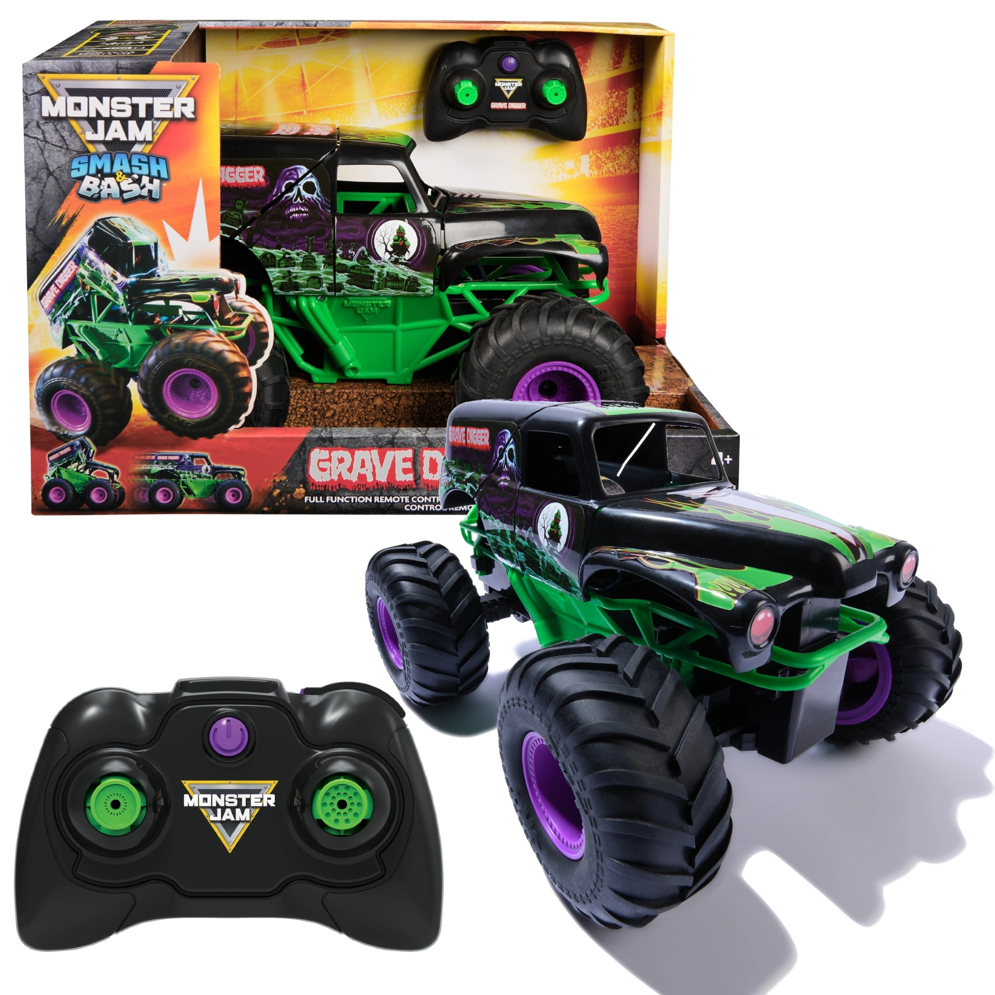 Monster Jam RC truck GRAVE DIGGER Smash & Bash 1:15