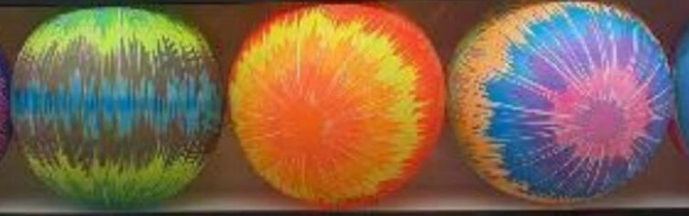 Míč guma nenafouknutý fotbal duha 22 cm