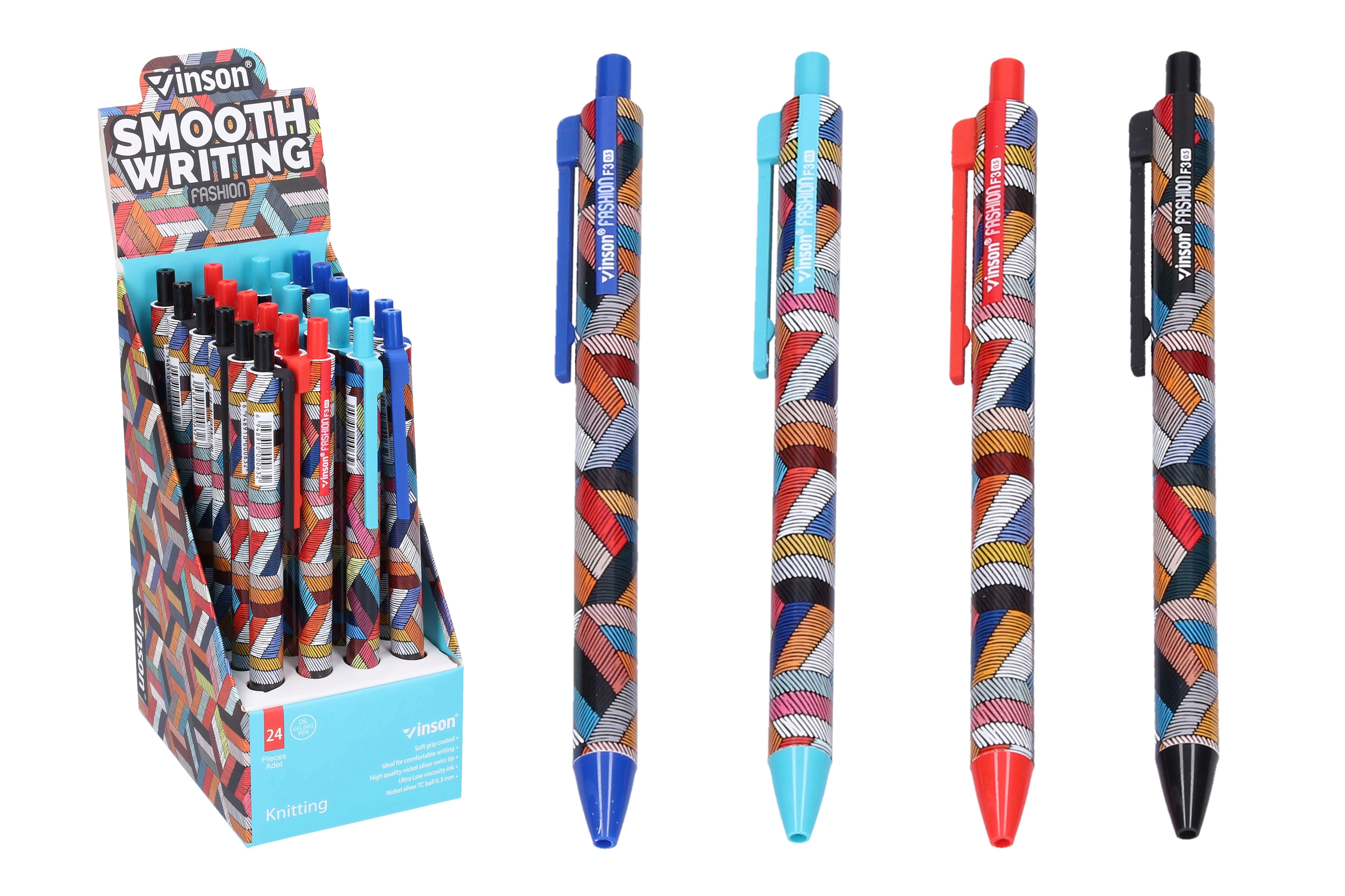 Propiska s hybridním inkoustem 0,5 mm – modrá náplň