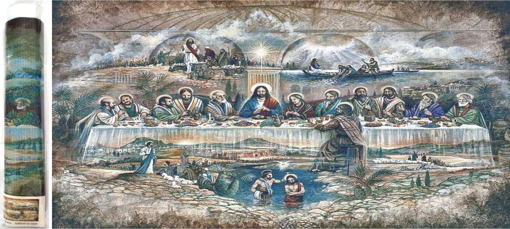 Norimpex Diamantové malování Poslední večeře 80 x 40 cm