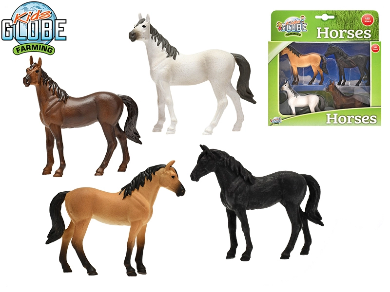 Kids Globe Farming sada koníků 1:32