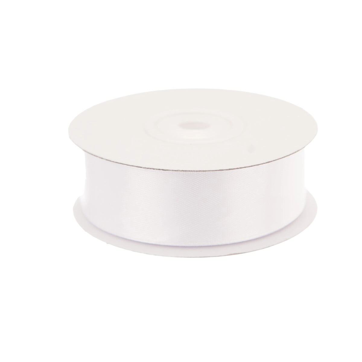 Saténová bílá stuha 25 mm × 25 m