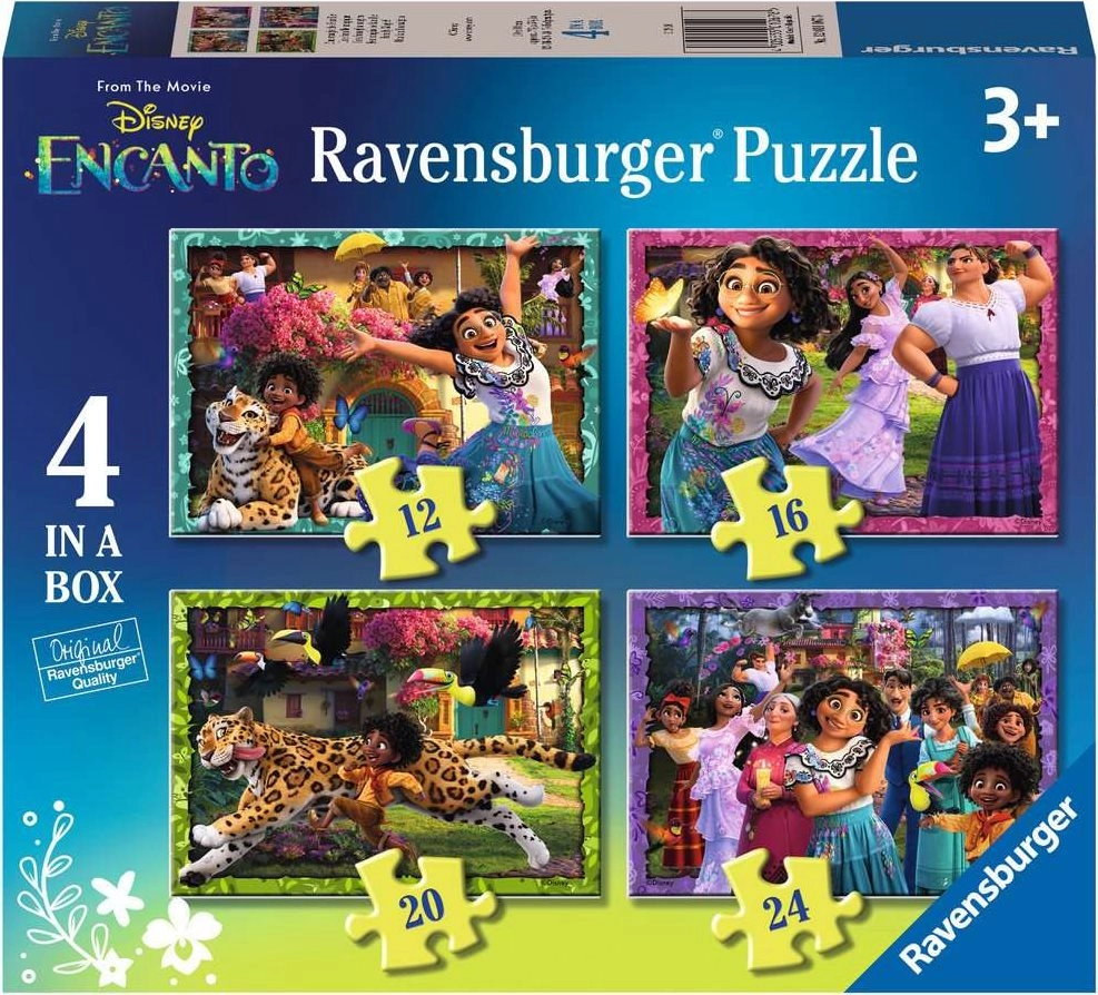 RAVENSBURGER puzzle ENCANTO 4v1 (12–24 dílků)