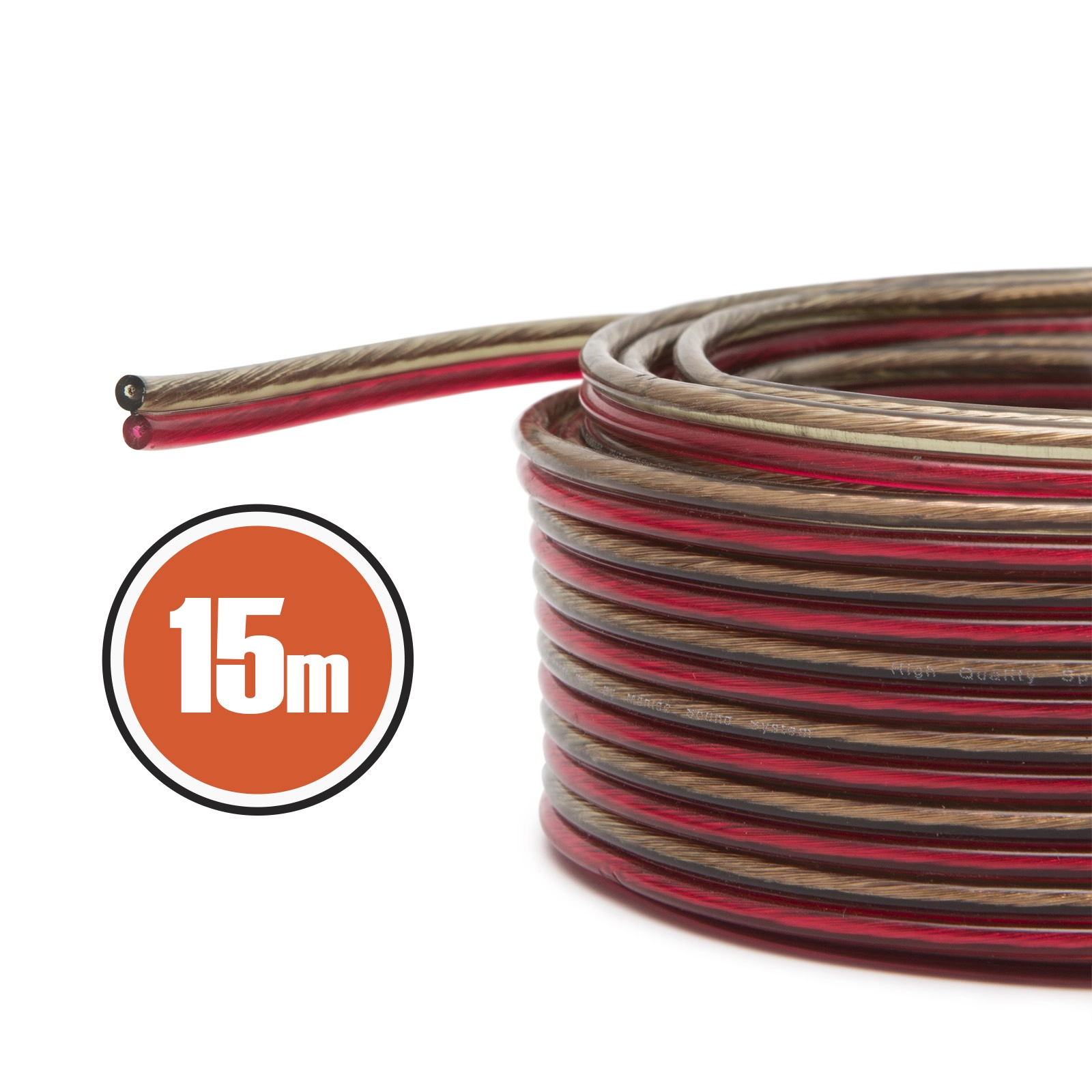 Reproduktorový kabel 2 × 1,50 mm² - 15 m