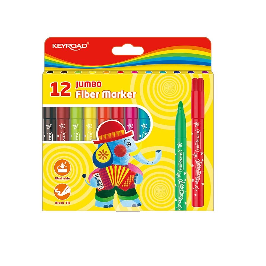 Popisovače KEYROAD Jumbo 12ks KEYROAD