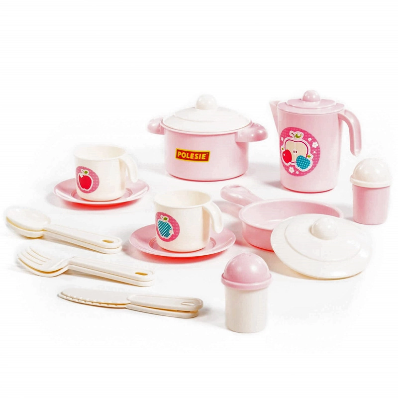 Růžová kuchyňská sada pro dvě osoby