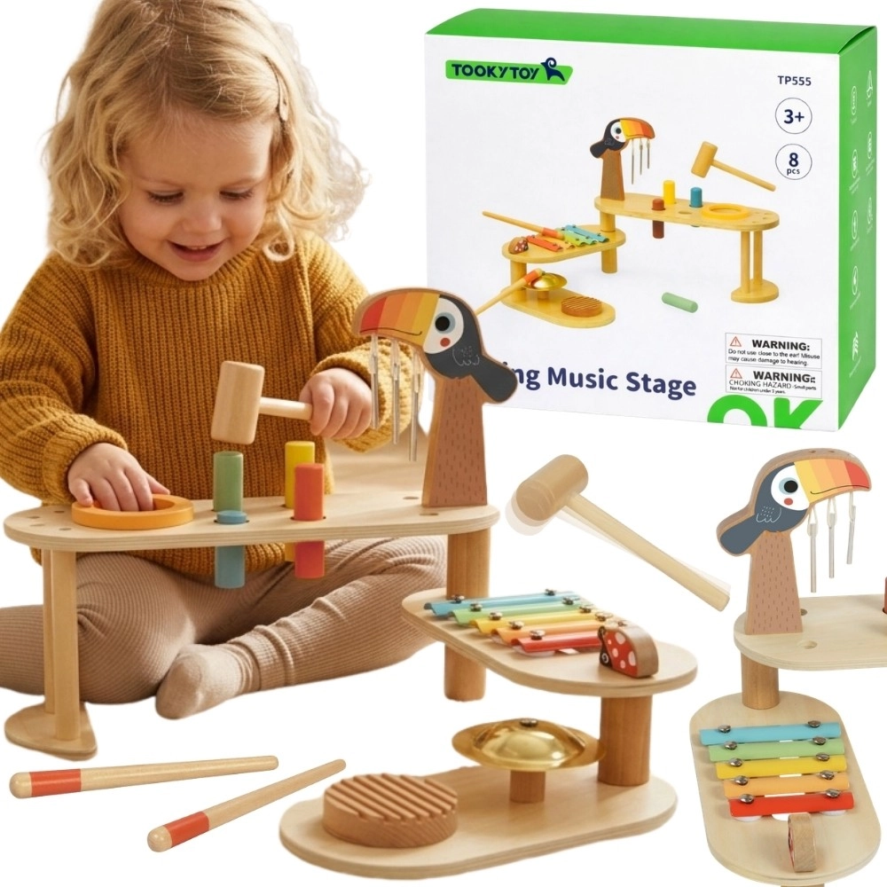 Tooky toy vzdělávací hudební stolek tukan