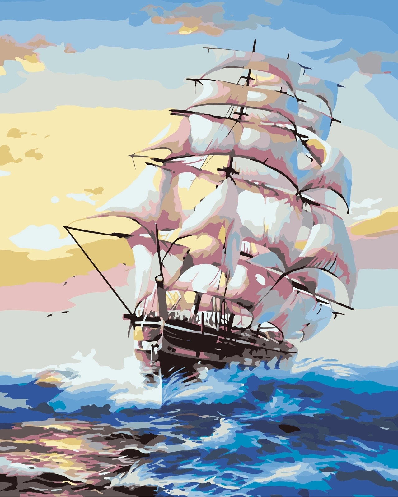 Norimpex malování podle čísel Plachetnice 40 × 50 cm