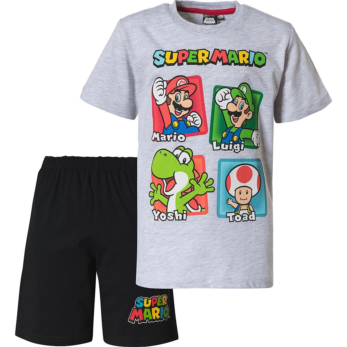Dětské pyžamo Super Mario šedo-černé – Velikost: 110
